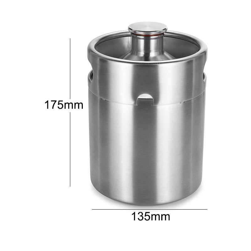 2L Roestvrijstalen Biervat Home Bierdispenser Growler bier