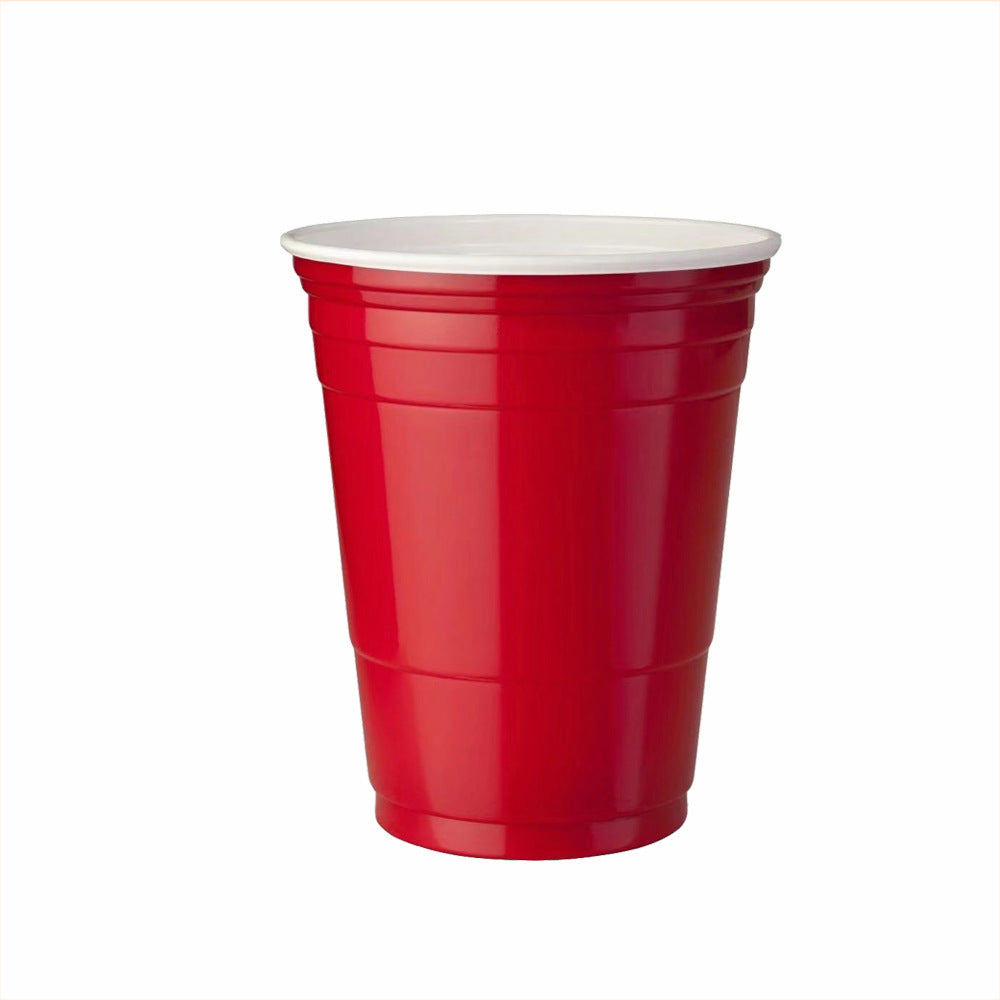 Gobelets en plastique de fête de bière-pong rouge de 450 ml