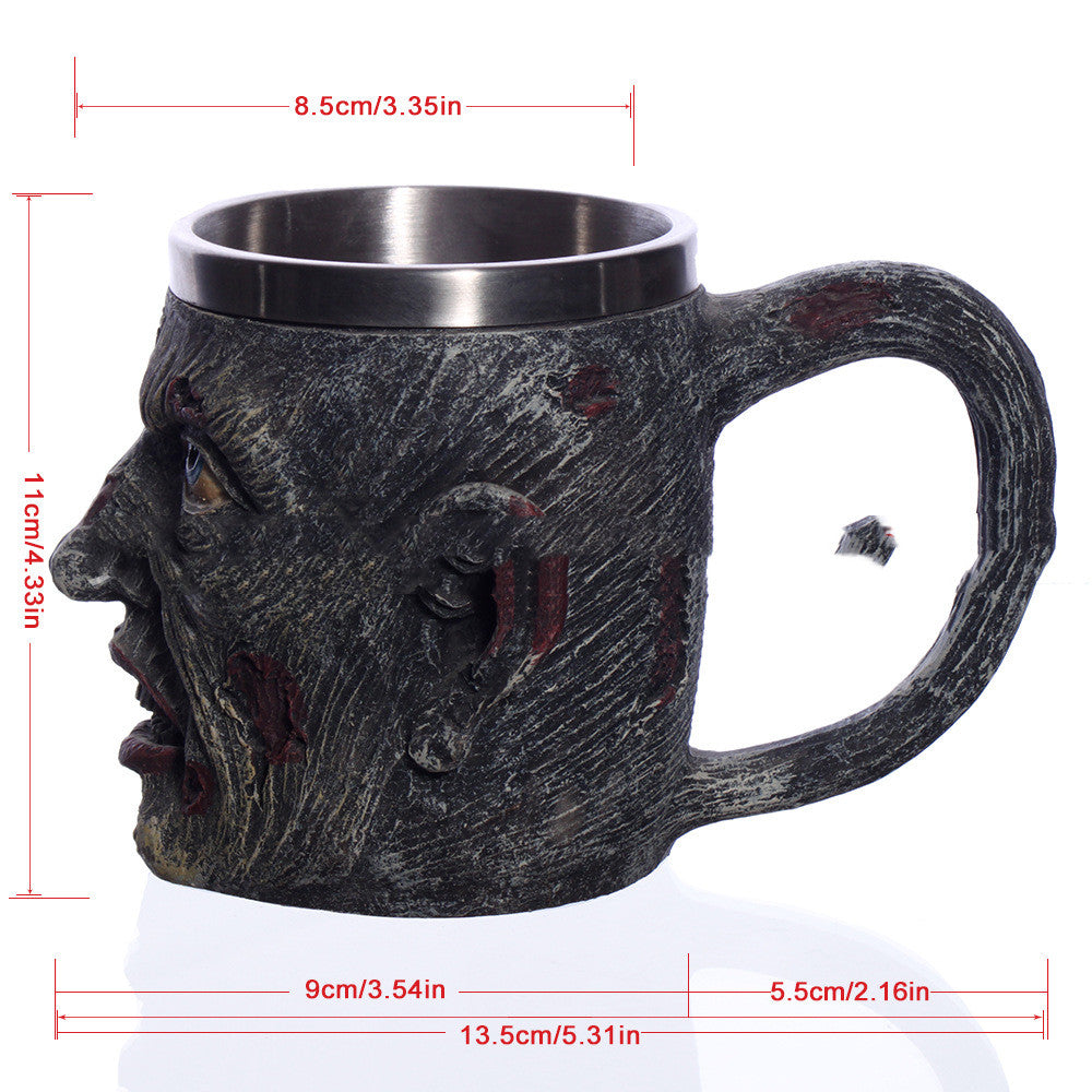 Resin Skull Water Cup Mug Beer Mug Creation