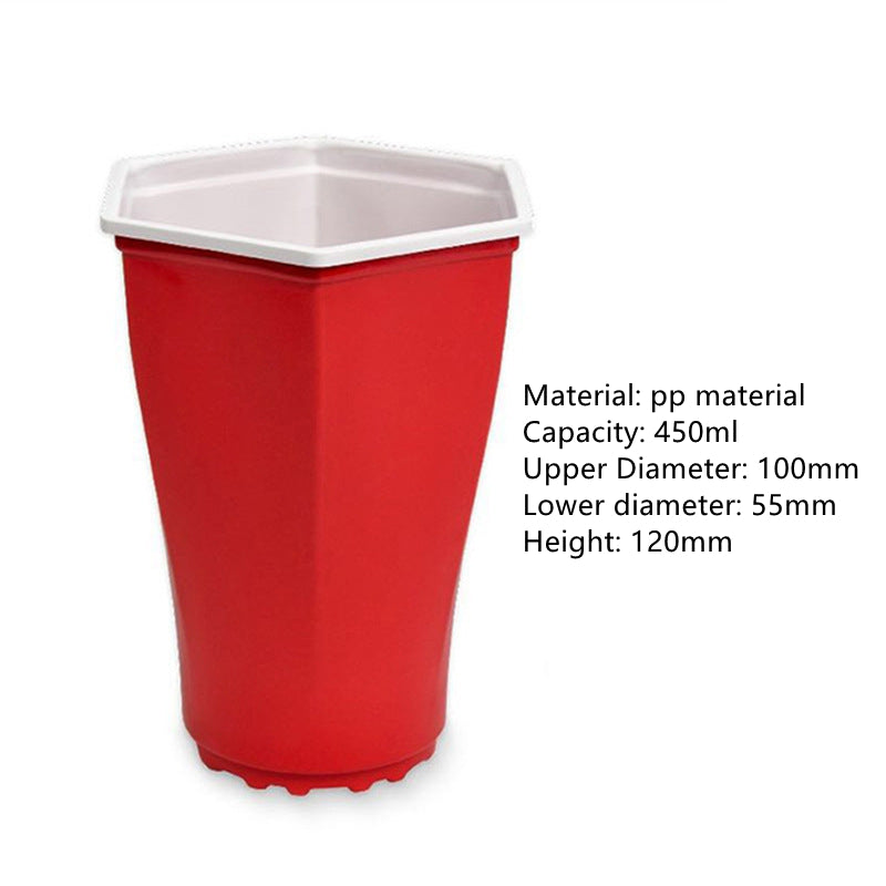 Gobelets en plastique de fête de bière-pong rouge de 450 ml